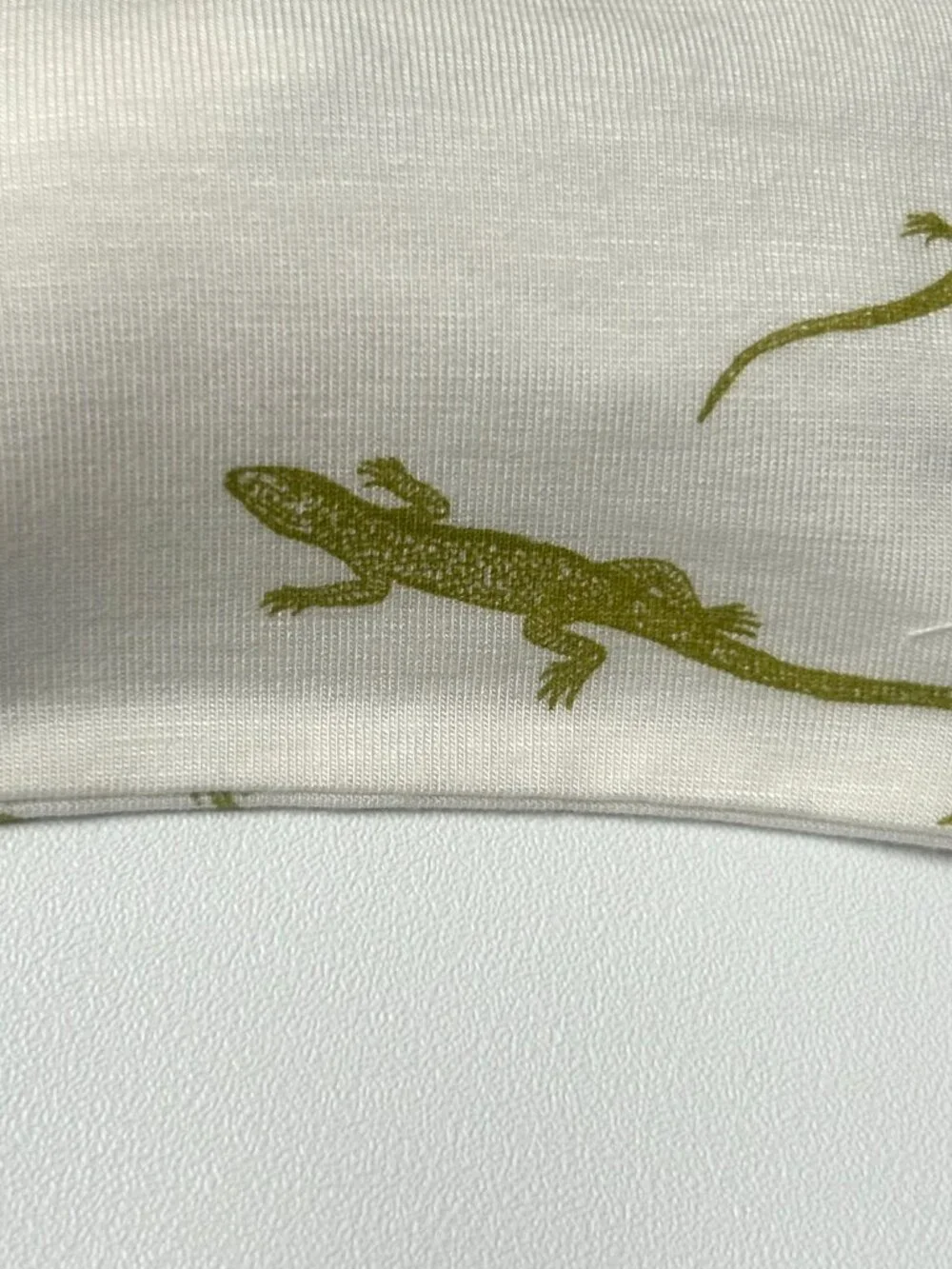NWT Kate Quinn Bamboo Baby Bow Headband 0-6M Lime Lizard Print